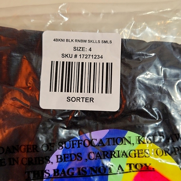 ❤️NWT VINTAGE TORRIF PANTY - RAINBOW SKULL SEAMLESS HIPSTER HALLOWEEN SIZE 4X - Picture 5 of 10